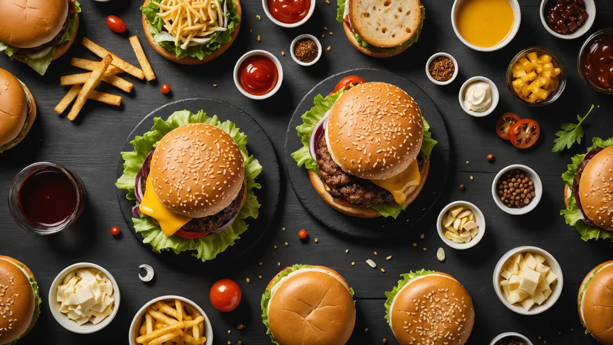 Restaurant food with multiple components suggesting customization